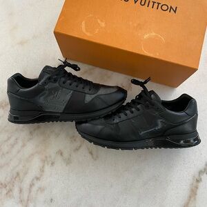 Louis Vuitton Men's Black Leather Sneakers